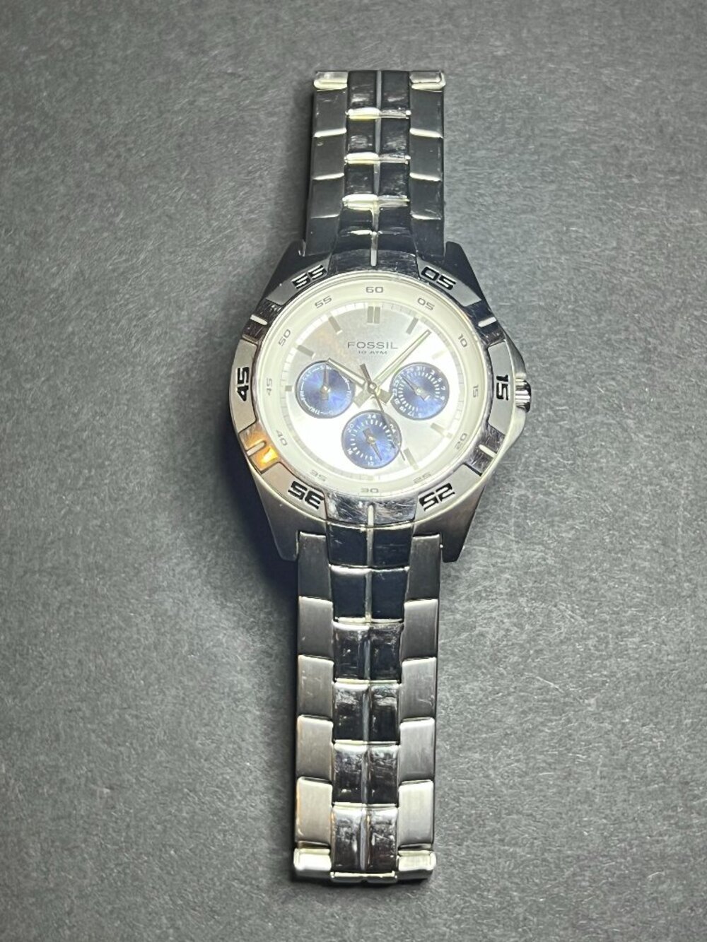 Fossil BQ-9303 Men's Stainless Steel Chronograph 10 ATM 40mm Multifunction Watch